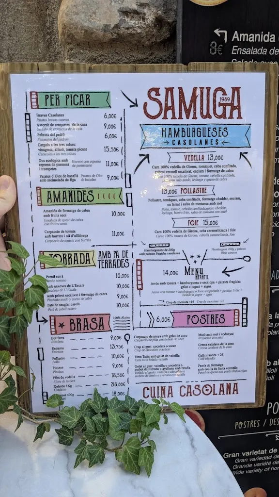 Menu_Samuga_Sant Llorenç de la Muga_image_2