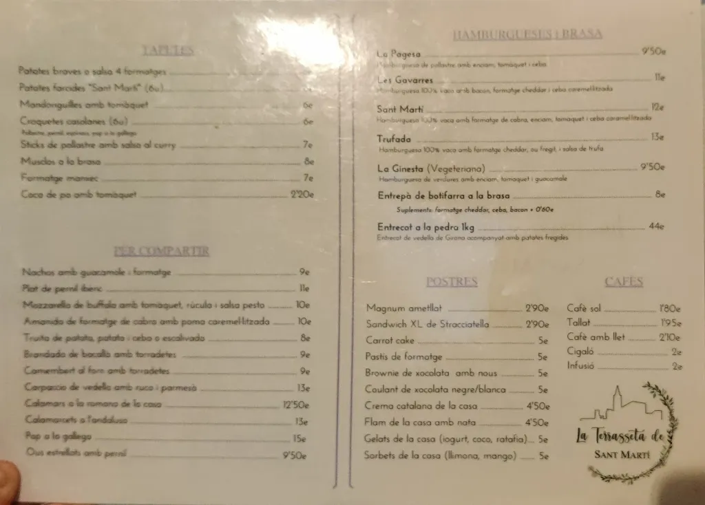 Menu_La Terrasseta de Sant Martí_Sant Martí Vell_image_1