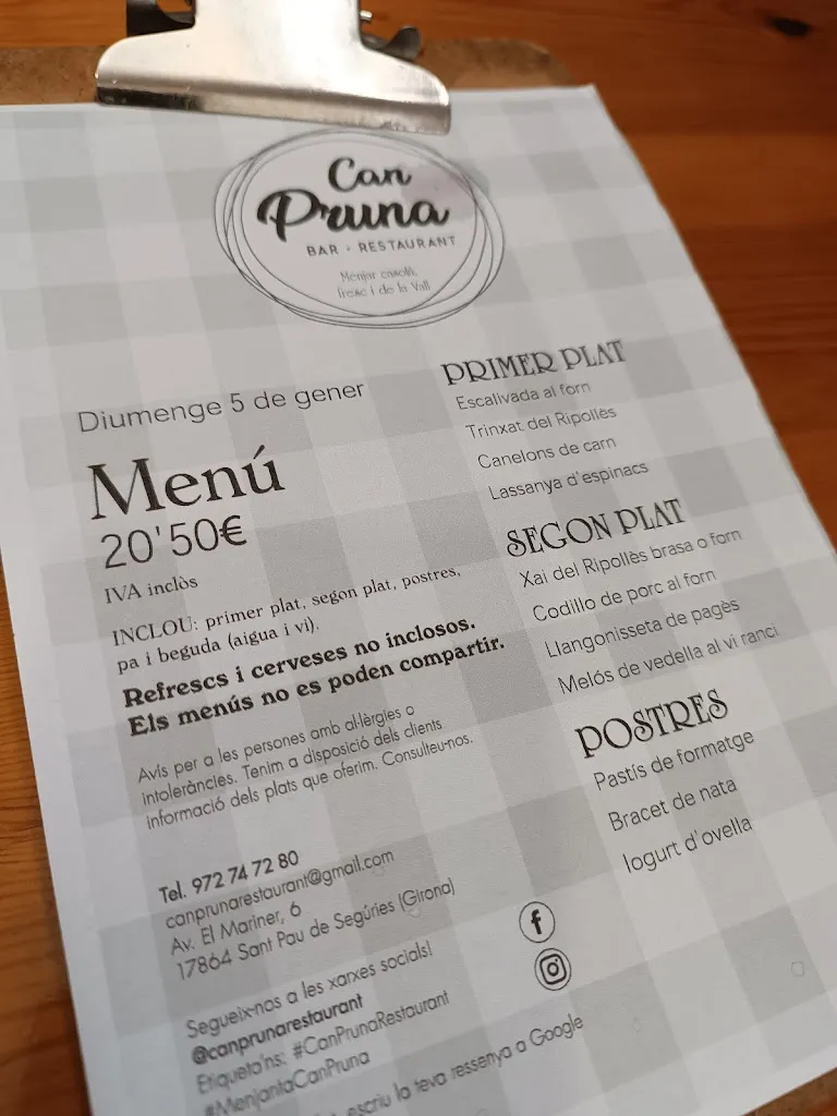 Menu_Restaurant Can Pruna_Sant Pau de Segúries_image_2