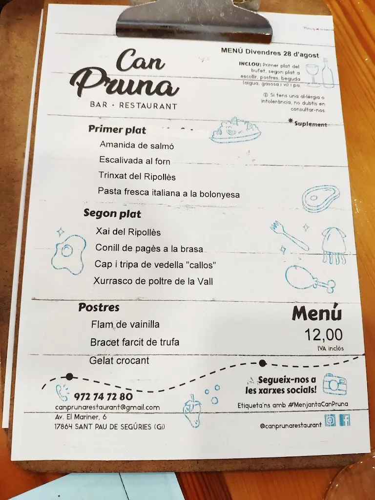 Menu_Restaurant Can Pruna_Sant Pau de Segúries_image_4