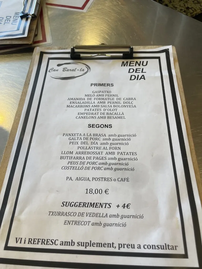 Menu_Hostal Restaurant Can Baral·la_Sant Pau de Segúries_immagine_1
