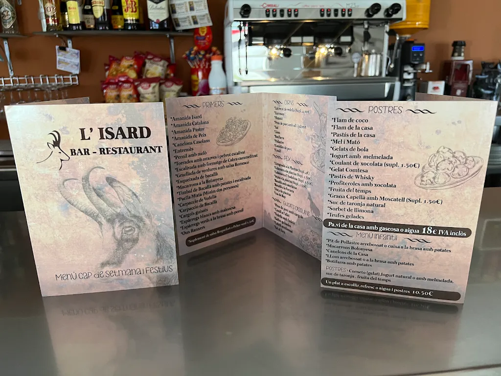 Menu_Restaurant L'Isard_Sant Hilari Sacalm_image_4