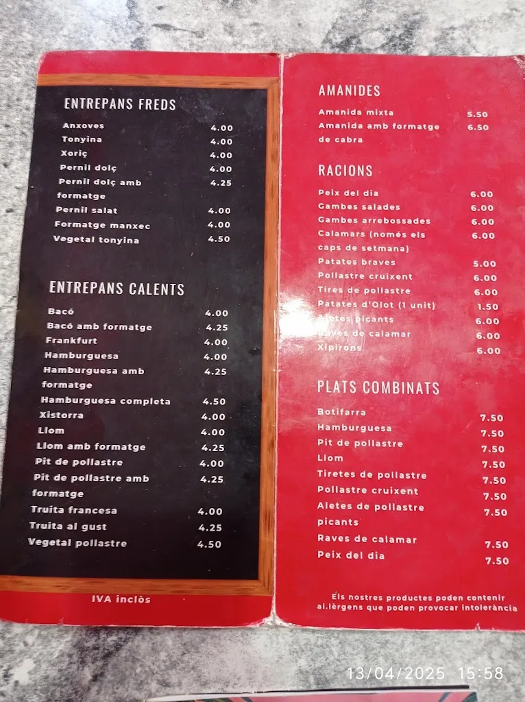 Menu_Bar Juani_Sant Hilari Sacalm_image_1