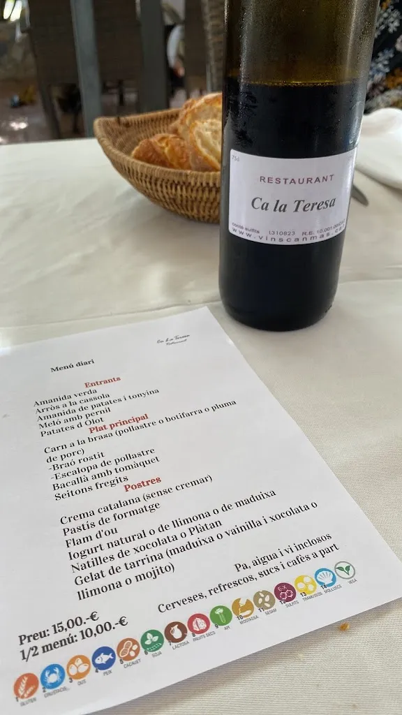 Menu_Restaurant Ca la Teresa, Sant Pere Pescador_Sant Miquel de Fluvià_image_3