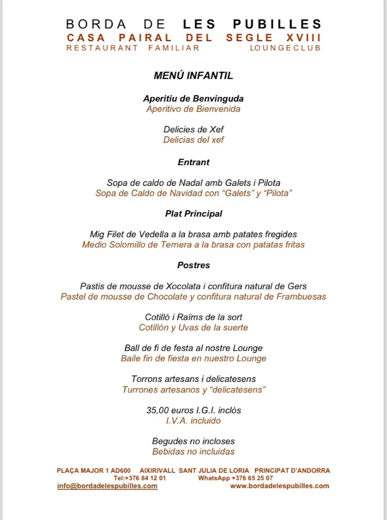 Menu_RESTAURANT BORDA DE LES PUBILLES_Sant Julià del Llor i Bonmatí_image_2