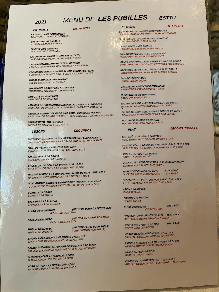 Menu_RESTAURANT BORDA DE LES PUBILLES_Sant Julià del Llor i Bonmatí_image_3