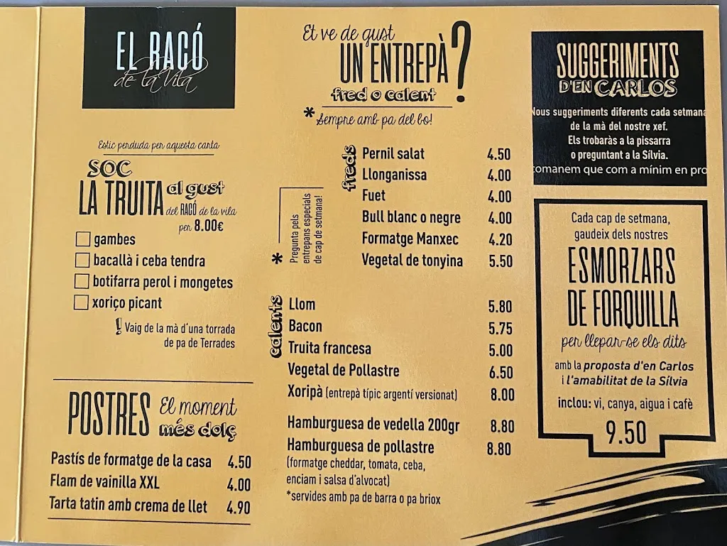 Menu_El Racó de la Vila a Vilajuïga_Santa Llogaia dÀlguema_immagine_1