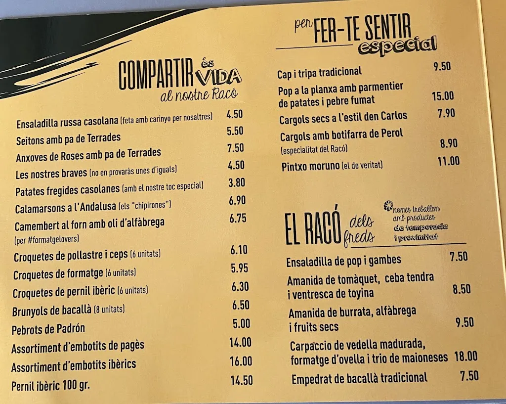 Menu_El Racó de la Vila a Vilajuïga_Santa Llogaia dÀlguema_immagine_2