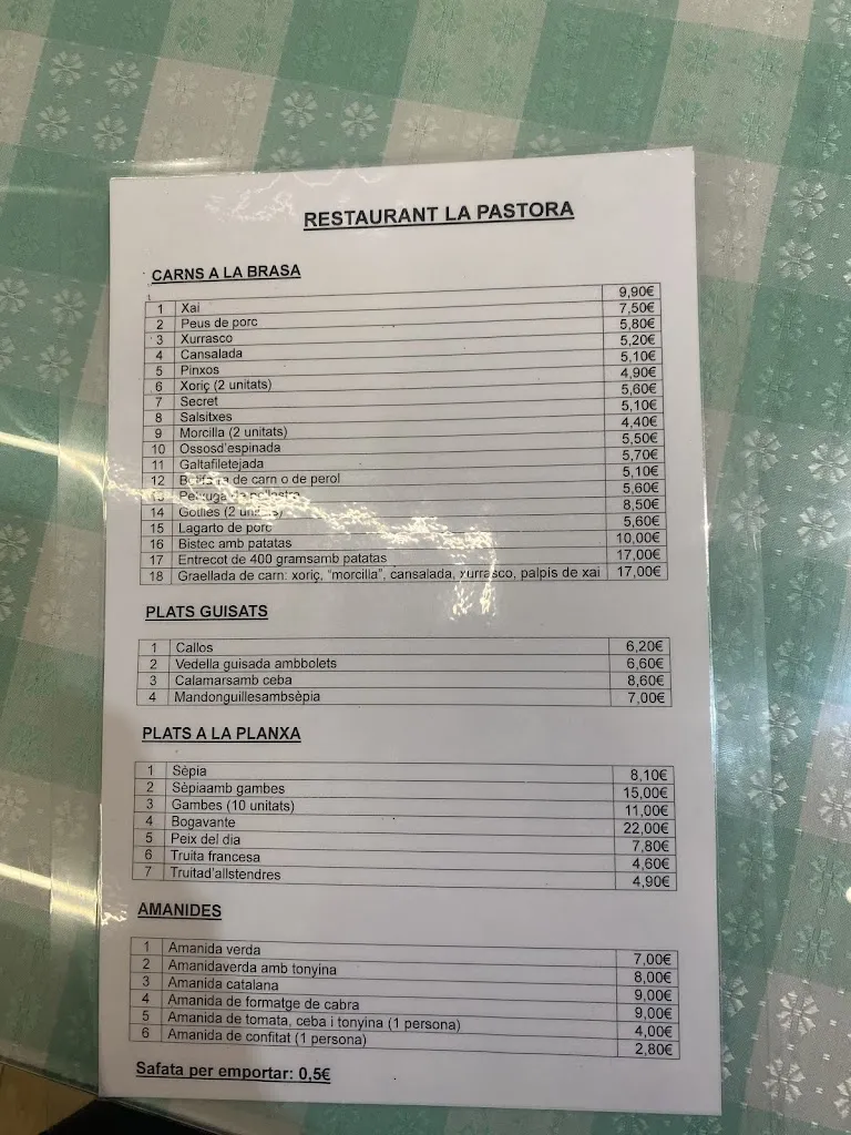 Menu_Restaurant la pastora_Sarrià de Ter_image_4