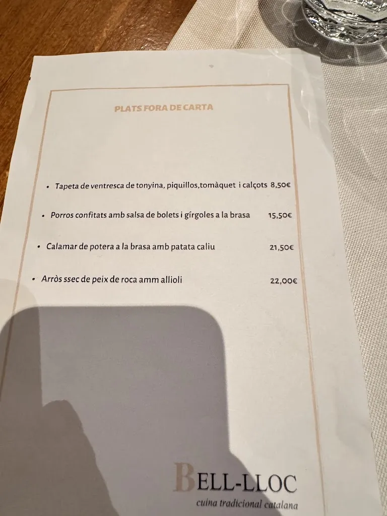 Menu_Restaurant Bell-lloc_Santa Cristina dAro_image_4
