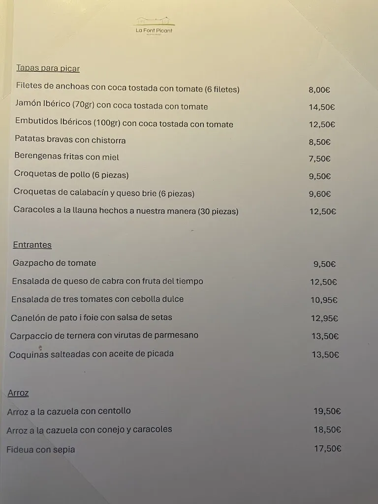 Menu_Restaurant La Font Picant Bell-Lloc_Santa Cristina dAro_image_1