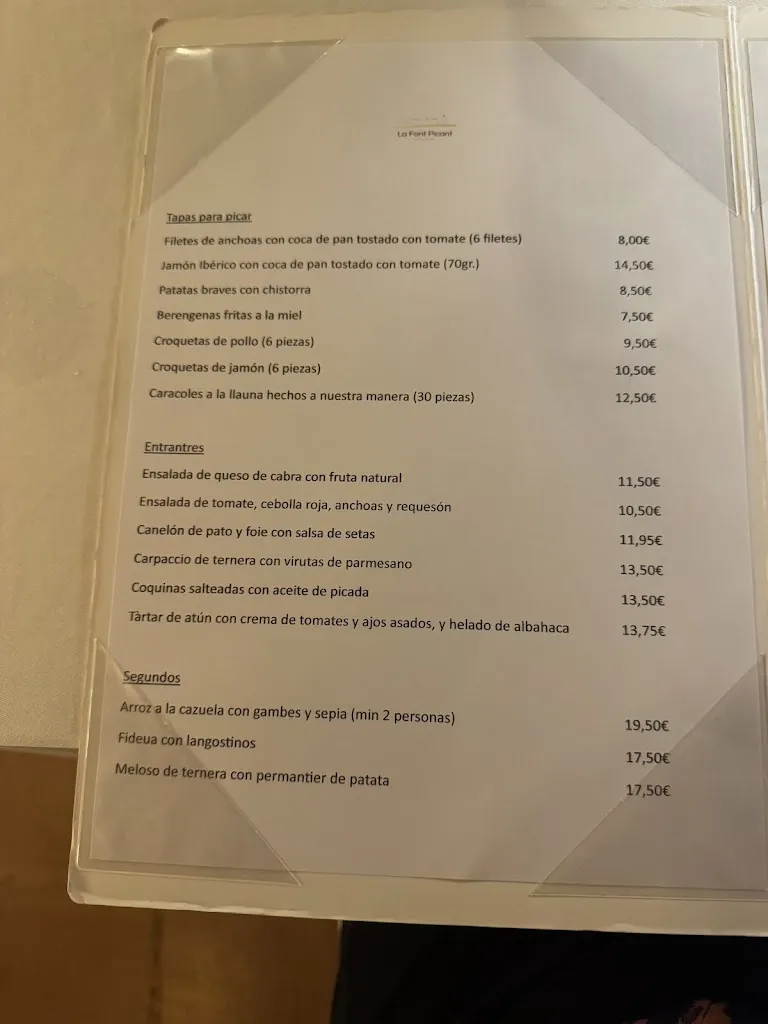 Menu_Restaurant La Font Picant Bell-Lloc_Santa Cristina dAro_image_2
