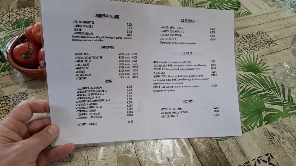 Menu_La Cantina del Camp de tir_Saus  Camallera i Llampaies_image_1