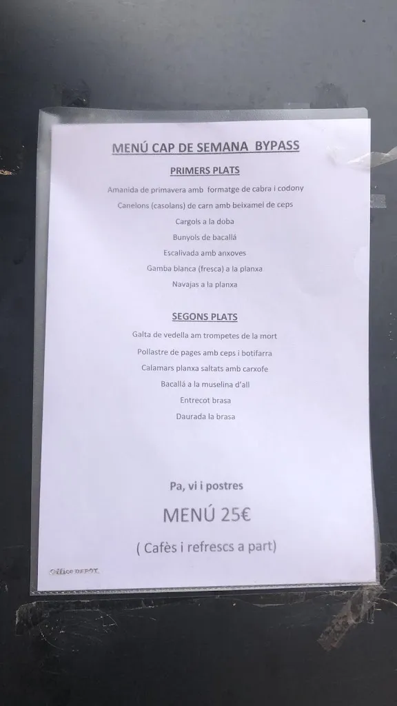 Menu_Bar restaurant bypass_Serinyà_image_2