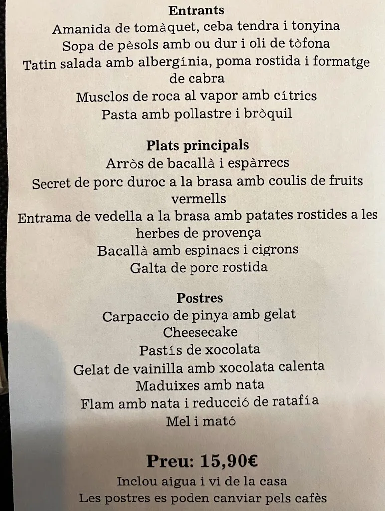 Menu_Bar Sant Martí_Santa Coloma de Farners_image_1