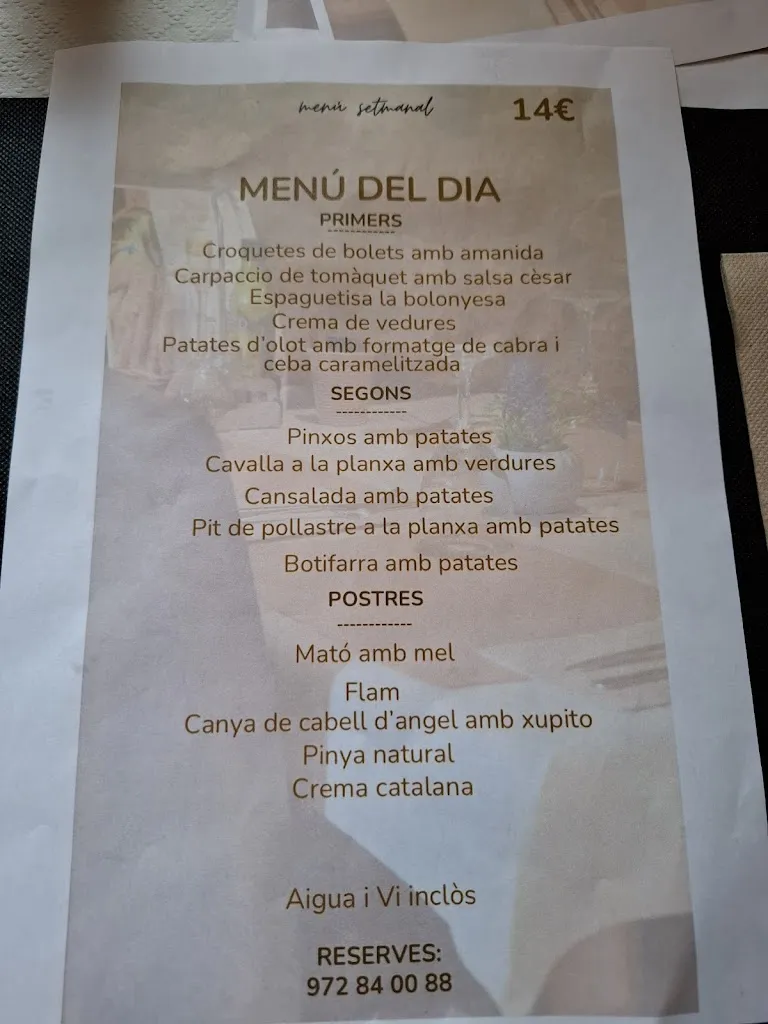 Menu_Can Gallart_Santa Coloma de Farners_image_1