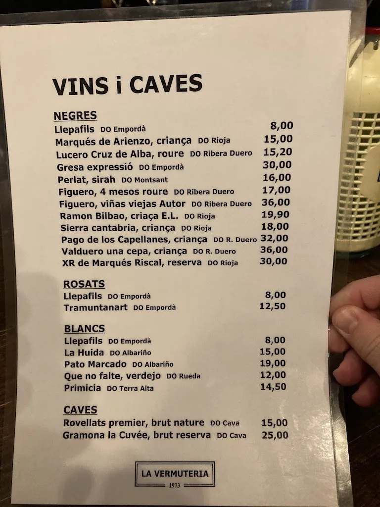 Menu_La Vermuteria 1973_Santa Coloma de Farners_image_3