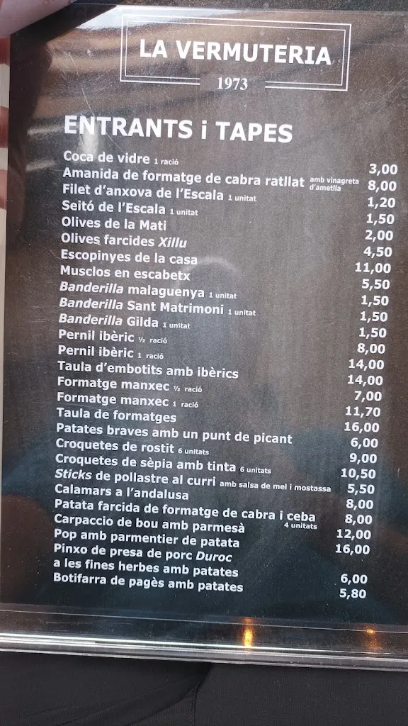 Menu_La Vermuteria 1973_Santa Coloma de Farners_image_4