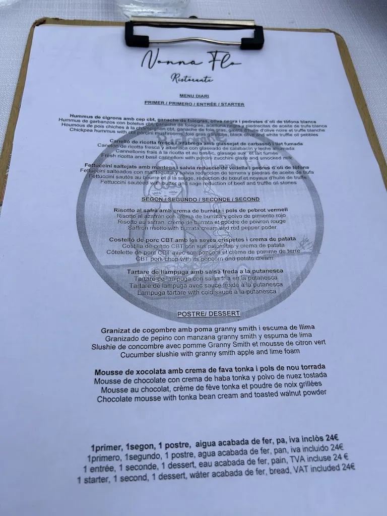 Menu_Nonna flo Ristorante Trattoria Moderna_Sant Feliu de Guíxols_image_2