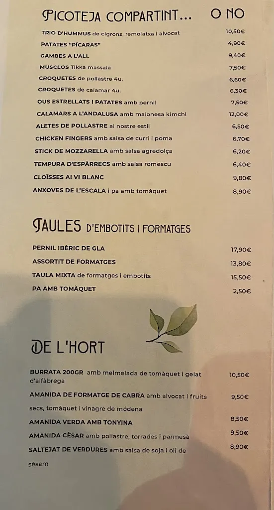 Menu_El Pícaro Sant Feliu de Guíxols_Sant Feliu de Guíxols_image_1