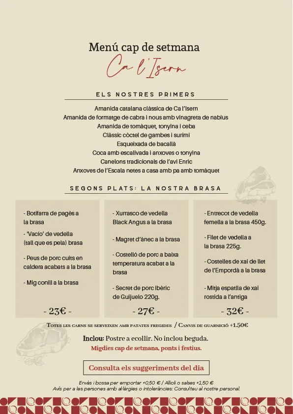 Menu_Restaurant Ca l'Isern_Sant Feliu de Guíxols_image_2