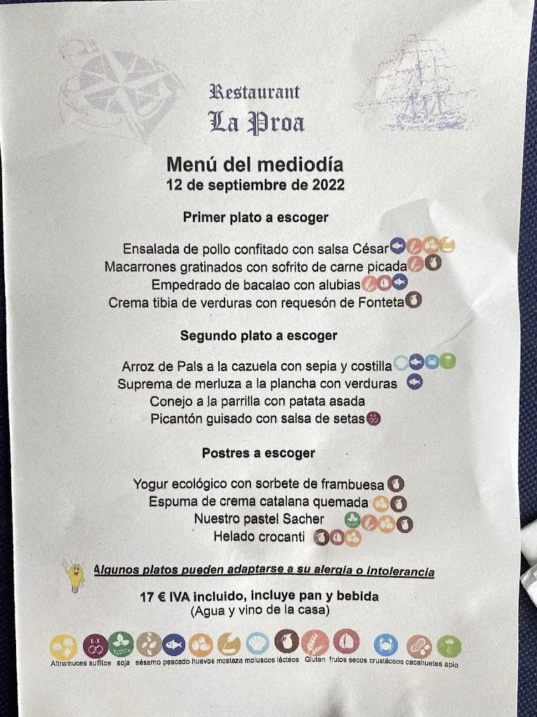 Menu_La Proa Restaurant_Sant Feliu de Guíxols_image_3