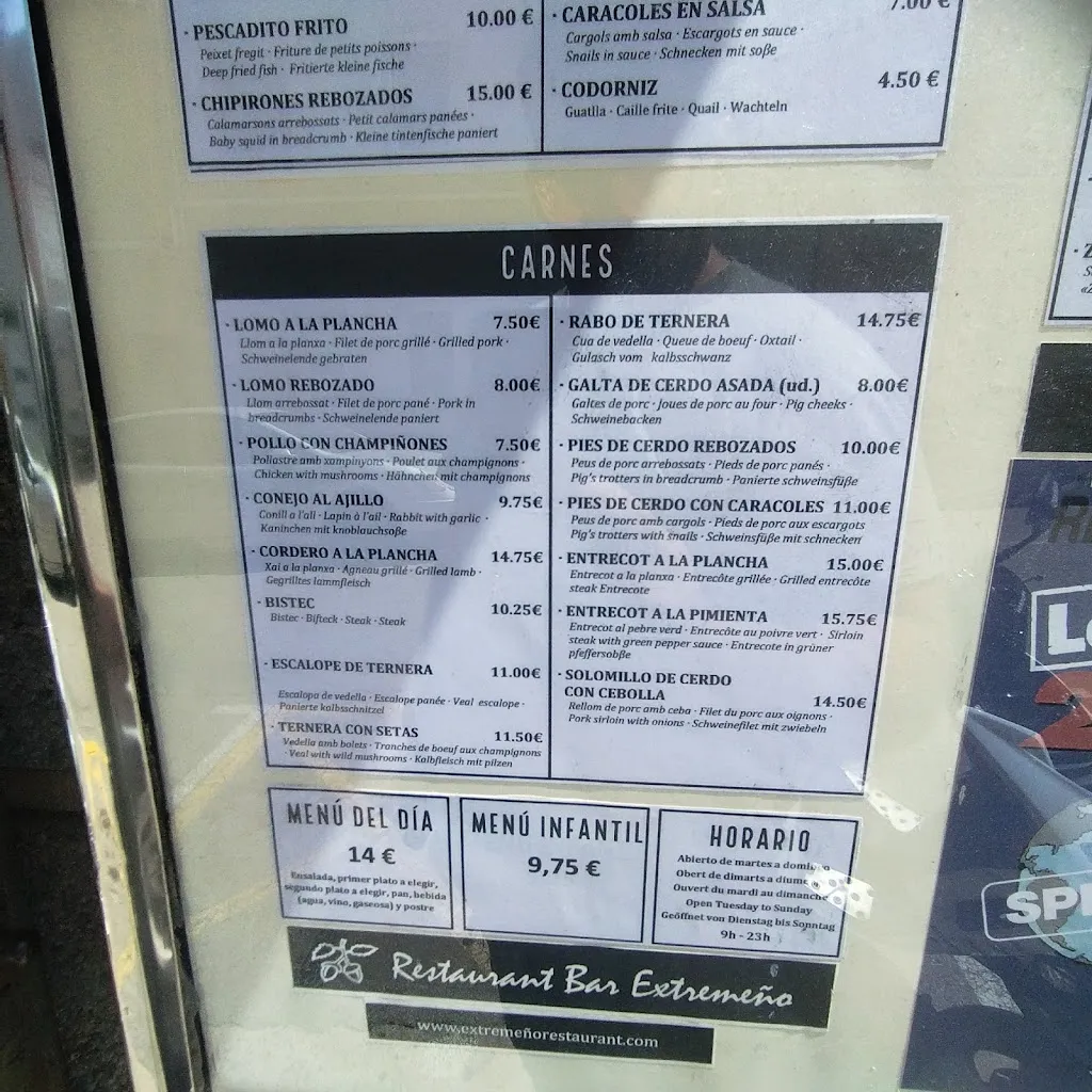 Menu_Restaurant Bar Extremeño_Sant Feliu de Guíxols_image_4