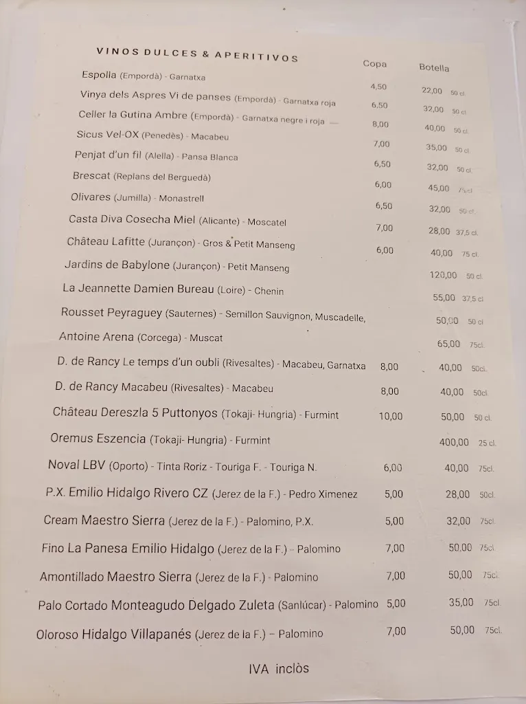 Menu_Restaurant Villa Mas_Sant Feliu de Guíxols_immagine_1