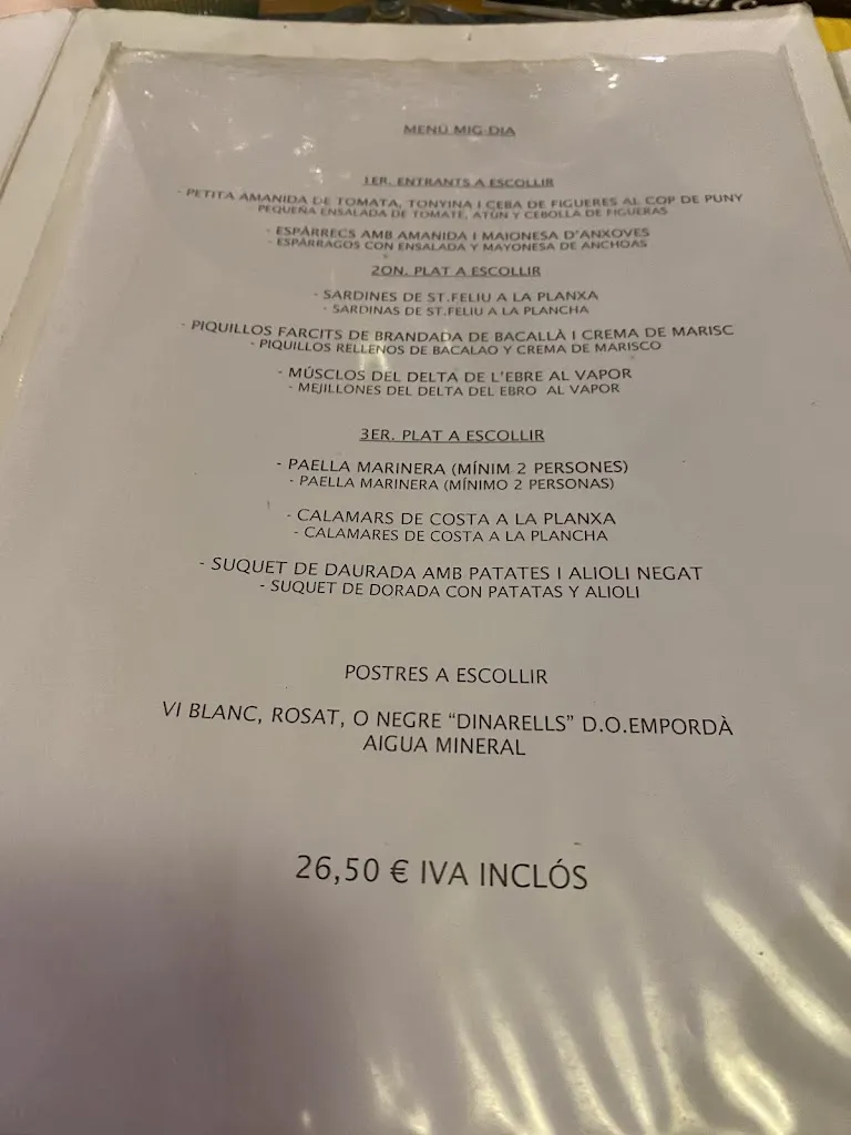Menu_Cau del Pescador_Sant Feliu de Guíxols_image_1