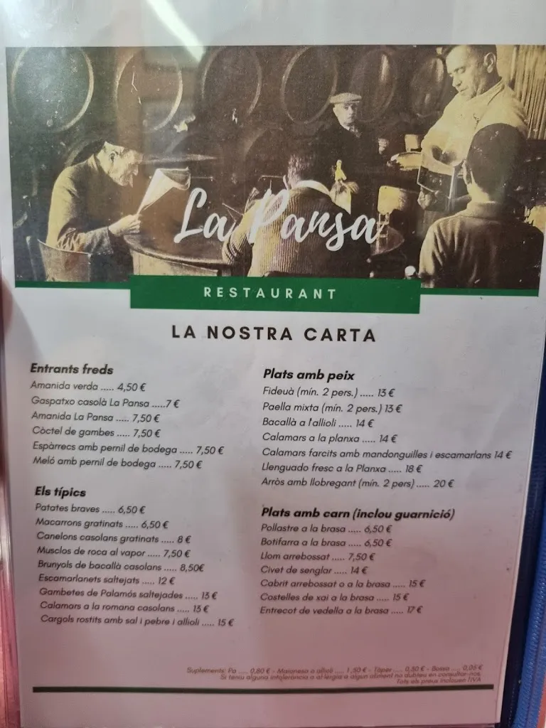 Menu_Restaurant La Pansa_Sant Feliu de Guíxols_image_3
