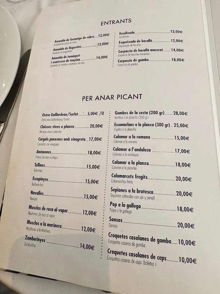 Menu_RESTAURANT VORAMAR S'AGARÓ_Sant Feliu de Guíxols_image_1