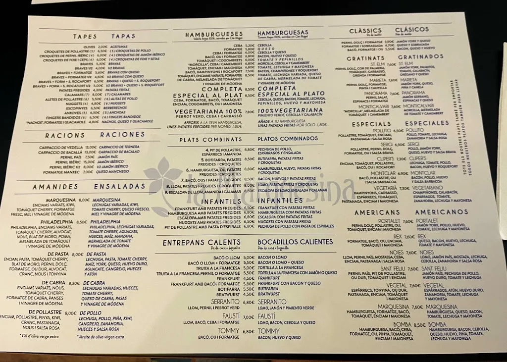 Menu_La Marquesina_Sant Feliu de Guíxols_immagine_1