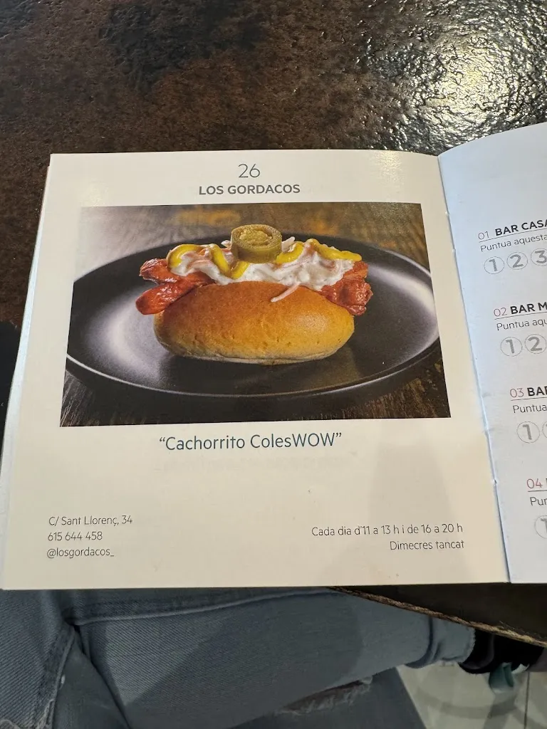 Menü_Los Gordacos_Sant Feliu de Guíxols_Bild_1