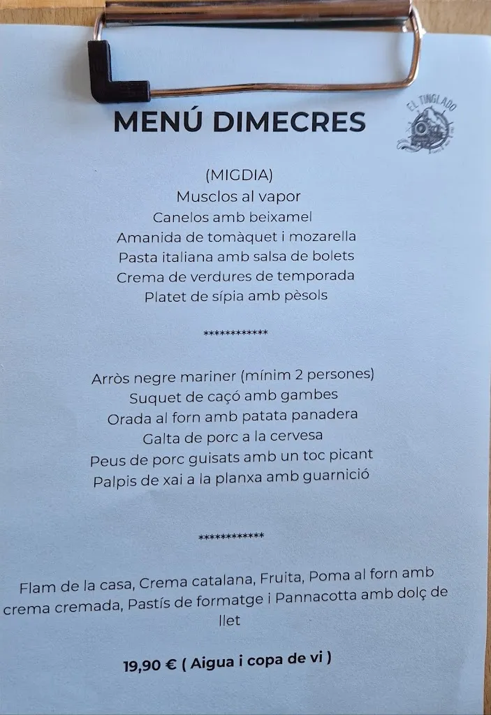 Menu_El Tinglado_Sant Feliu de Guíxols_image_1