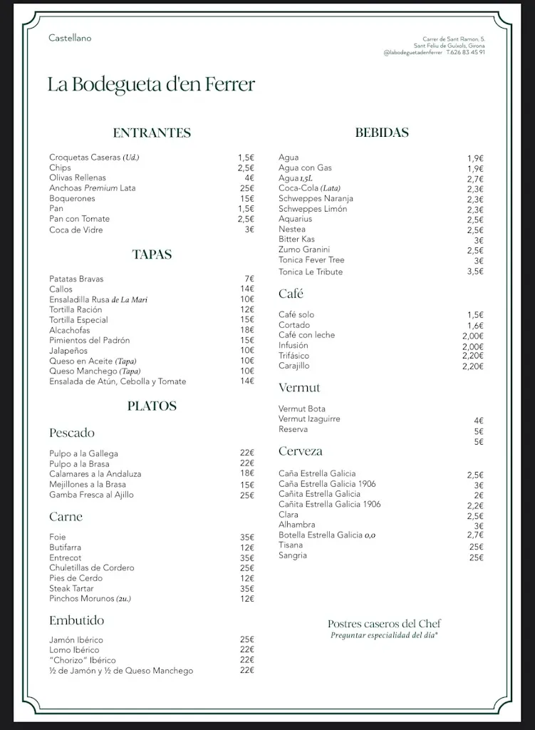 Menü_La Bodegueta d'en Ferrer_Sant Feliu de Guíxols_Bild_4