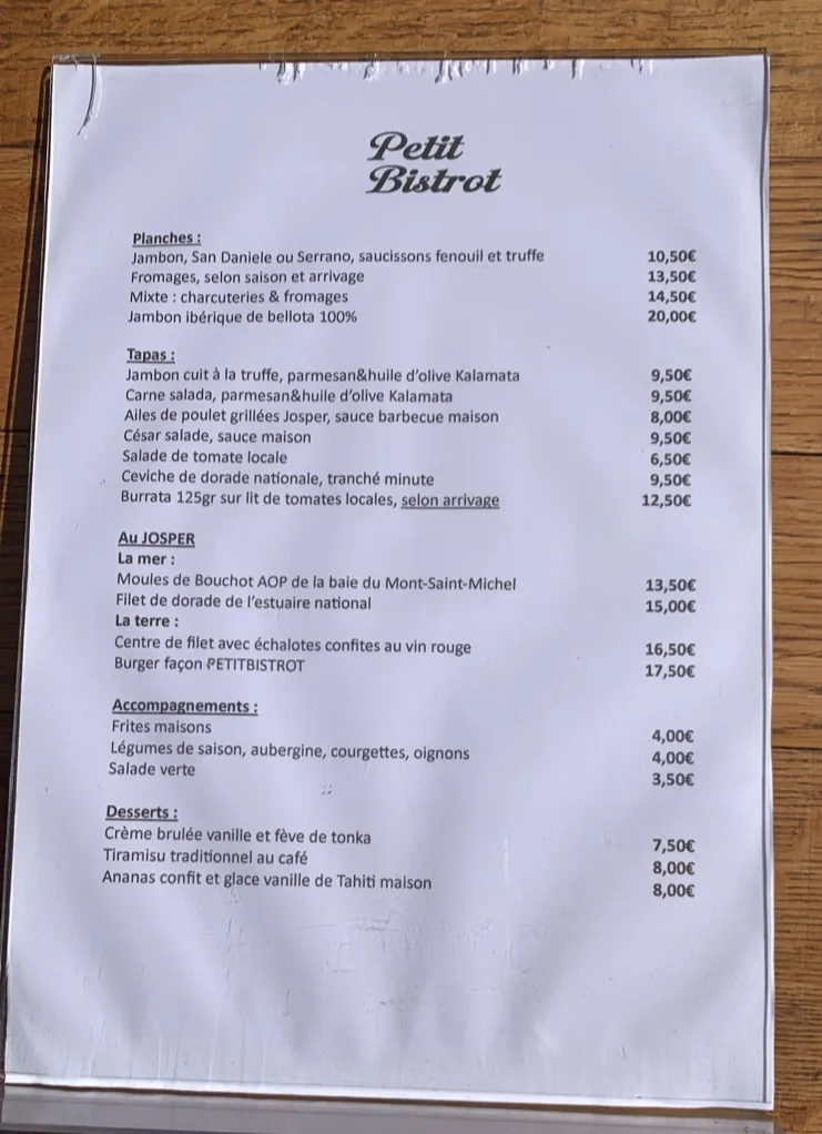 Menu_PETIT BISTROT_Sant Feliu de Guíxols_image_1