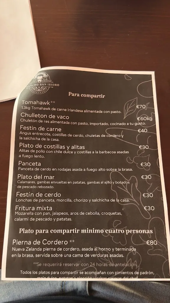 Menu_El Rancho - San Isidro_Albatera_image_2