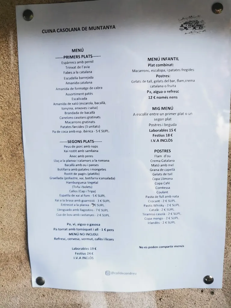 Menu_Restaurant Coll de Condreu_Susqueda_image_4