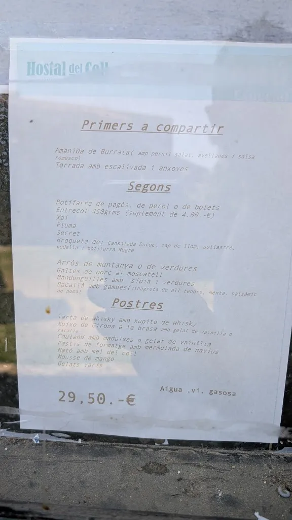 Menu_Hostal Santuari del Coll_Susqueda_image_1