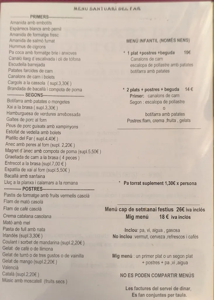 Menu_Sanctuary of Far_Susqueda_image_1