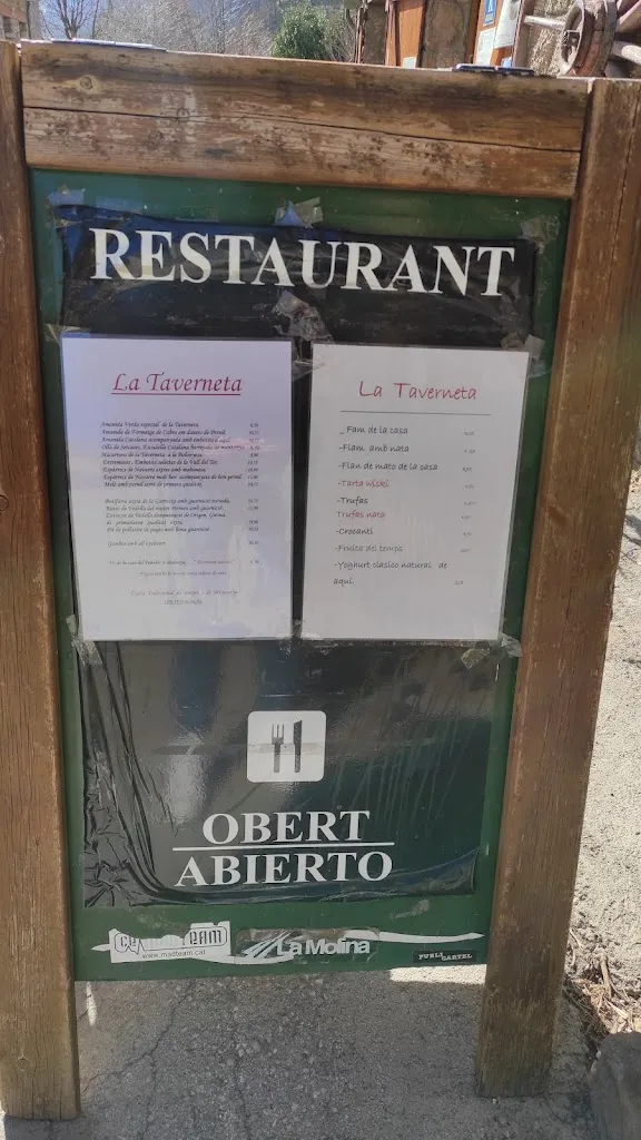 Menu_Restaurant La Taverneta_Setcases_image_4