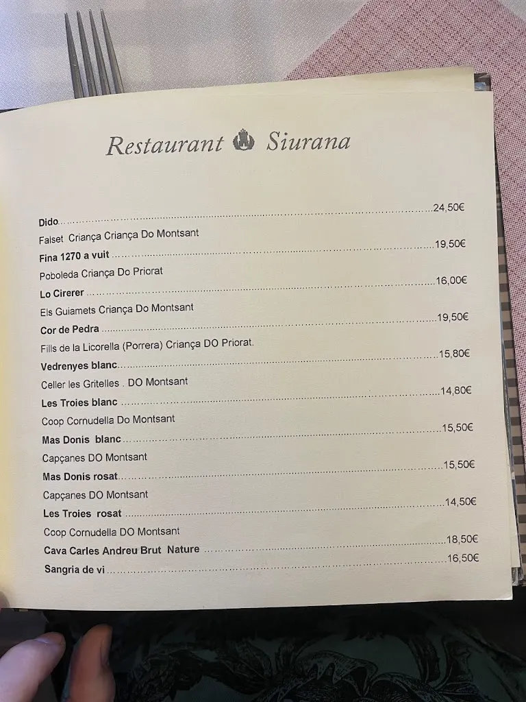 Menu_Restaurant Siurana_Siurana_image_3
