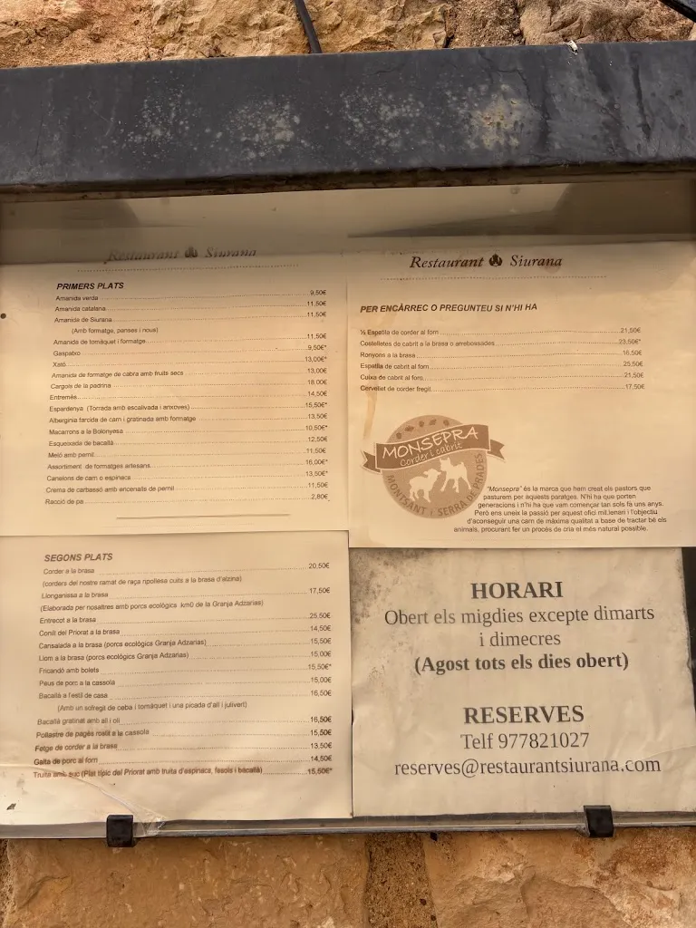 Menu_Restaurant Siurana_Siurana_image_4