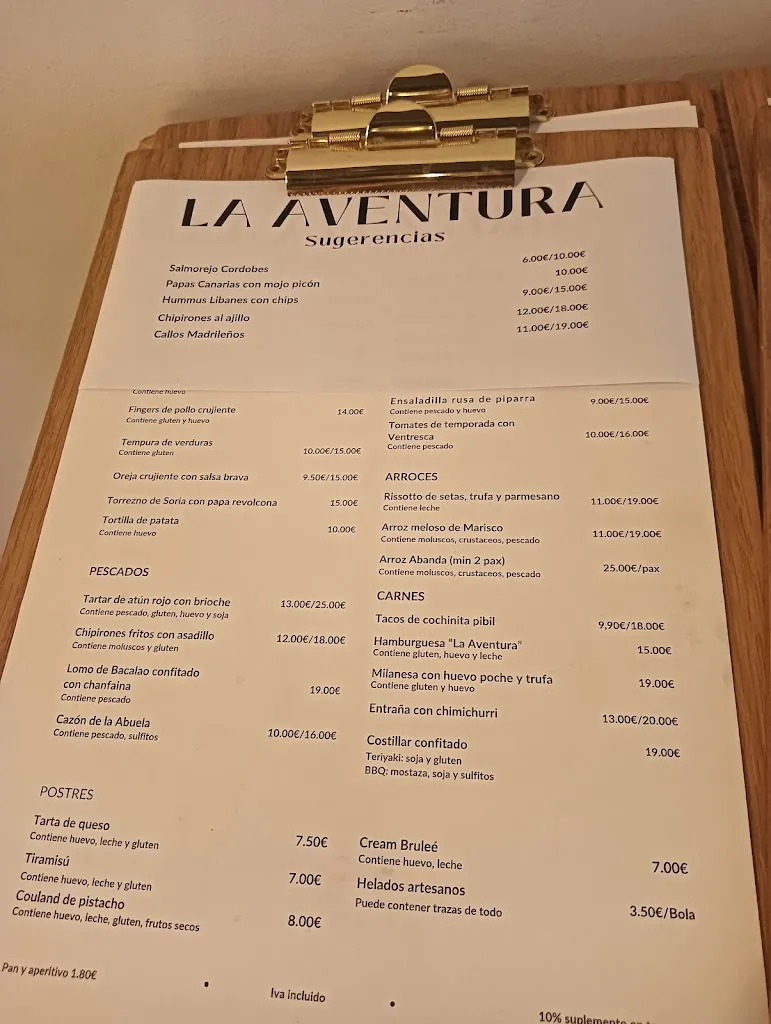 Menu_La Aventura_Torrent_image_3
