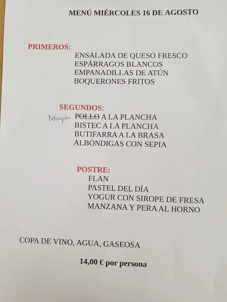 Menü_Bar Restaurant Can Salvi_Ullà_Bild_2