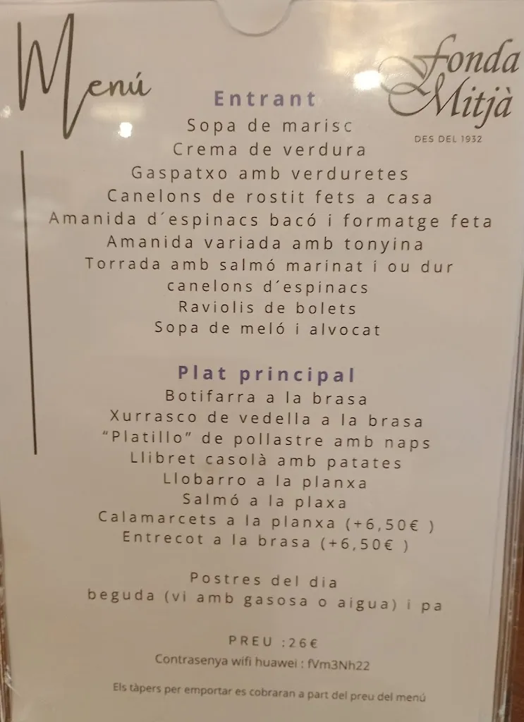 Menu_Hotel - Restaurant Fonda Mitjà_Torroella de Fluvià_image_2