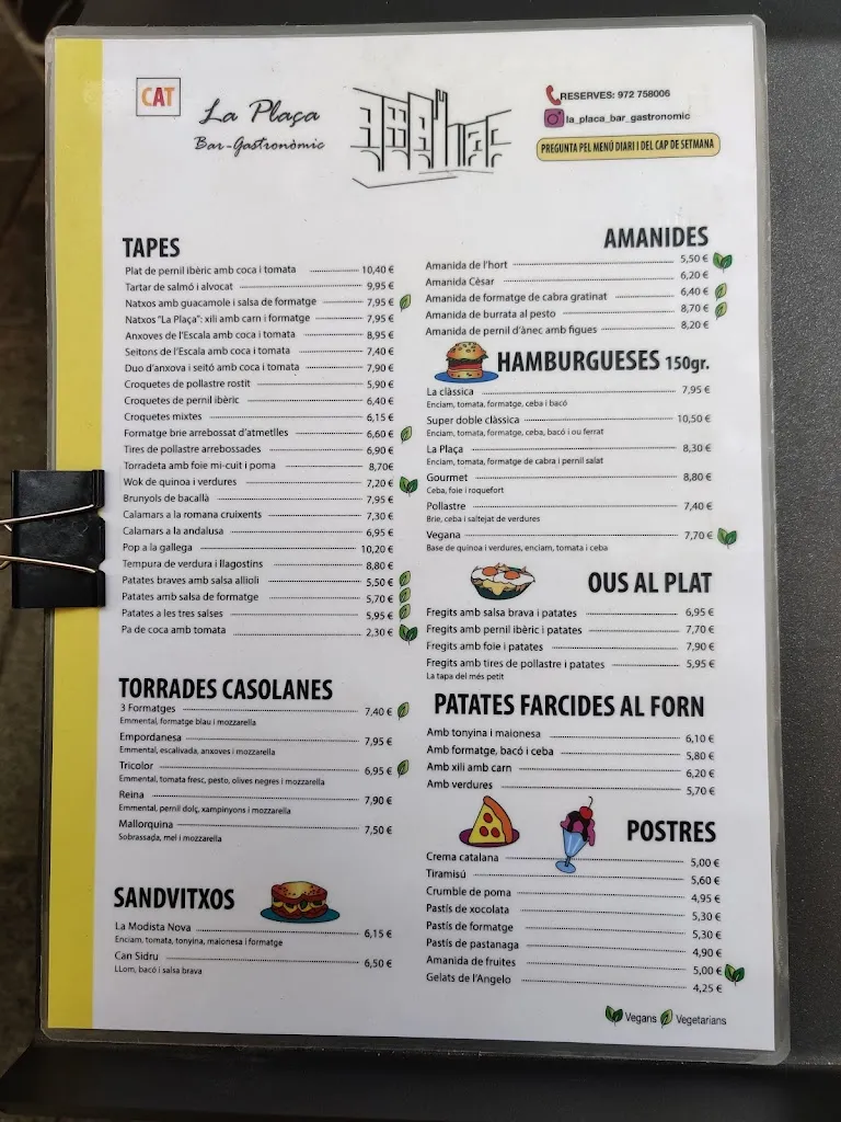Menu_La Plaça Bar & Restaurant_Torroella de Montgrí_image_4