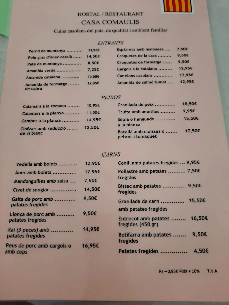 Menu_Restaurant Hostal Casa Comaulis_Vajol La_immagine_3