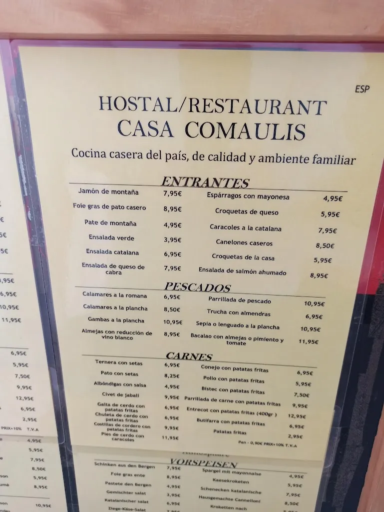 Menu_Restaurant Hostal Casa Comaulis_Vajol La_immagine_4