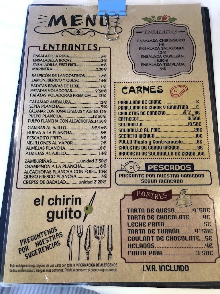Menu_El Chiringuito_Algorfa_image_1